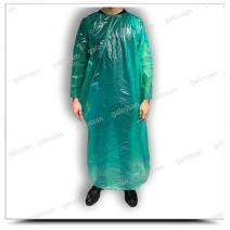 Tek kullanımlık Uzun Kollu Naylon Önlük Yeşil 50'li